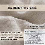 Simple&Opulence 100% Linen Duvet Cover Set with Embroidery Washed - 3 Pieces (1 Duvet Cover with 2 Pillow Shams) with Button Closure Soft Breathable Farmhouse - Linen, King Size