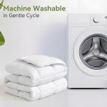 L LOVSOUL Down Alternative Queen Comforter Duvet Insert,All Season Duvet Insert with Corner Tabs,White Comforter Queen Size 90x90Inches