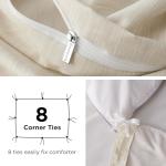 Bedsure Duvet Cover Queen Size - Soft Cationic Dyed Duvet Cover Set for Kids with Zipper Closure, 3 Pieces Bedding Set(Beige, 90"x90")