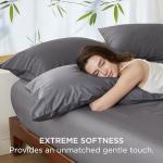 Bedsure Cooling Pillow Cases Queen Size Set of 2, Rayon Derived from Bamboo Cooling Pillowcases for Hot Sleepers, Cool Pillow Covers with Envelope Closure, Gifts, Dark Grey, 20x30 Inches, 2pcs