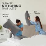 Utopia Bedding Pillow Cases Queen Size 2-Pack – Soft Brushed Microfiber – Envelope Closure – Perfect for Hospitals, Hotels, Guest Rooms – Oeko-TEX Certified, 20x30 Inches (Grey)