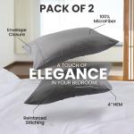 Utopia Bedding Pillow Cases Queen Size 2-Pack – Soft Brushed Microfiber – Envelope Closure – Perfect for Hospitals, Hotels, Guest Rooms – Oeko-TEX Certified, 20x30 Inches (Grey)