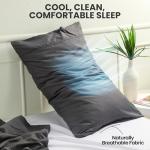 Utopia Bedding Pillow Cases Queen Size 2-Pack – Soft Brushed Microfiber – Envelope Closure – Perfect for Hospitals, Hotels, Guest Rooms – Oeko-TEX Certified, 20x30 Inches (Grey)