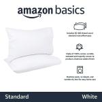 Amazon Basics 400 Thread Count Cotton Pillow Case, Standard, 30" L x 20" W, White - Set of 2, Pillows Not Included