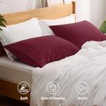 Bedsure Queen Pillow Cases Set of 2 - Burgundy Polyester Microfiber Pillowcase 2 Pack, Super Soft and Cozy Pillowcase, Pillow Case Covers with Envelop Closure, 20x30 Inches