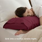 Bedsure Queen Pillow Cases Set of 2 - Burgundy Polyester Microfiber Pillowcase 2 Pack, Super Soft and Cozy Pillowcase, Pillow Case Covers with Envelop Closure, 20x30 Inches