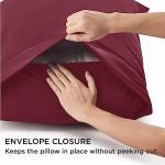Bedsure Queen Pillow Cases Set of 2 - Burgundy Polyester Microfiber Pillowcase 2 Pack, Super Soft and Cozy Pillowcase, Pillow Case Covers with Envelop Closure, 20x30 Inches