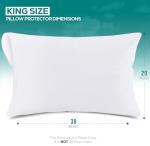Utopia Bedding Waterproof Pillow Protectors Zippered King Size (2 Pack, White), Zippered Pillowcases, Bed Bug Proof Pillow Encasement Covers 20 x 38 Inches