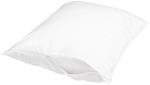 Amazon Basics Standard Pillowcase with Zipper, 100% Cotton Hypoallergenic, Pillow Protector, White (27 x 21 Inches), Pillows Not Included