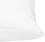 Amazon Basics Standard Pillowcase with Zipper, 100% Cotton Hypoallergenic, Pillow Protector, White (27 x 21 Inches), Pillows Not Included