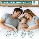 Utopia Bedding Waterproof Pillow Protectors Zippered King Size (2 Pack, White), Zippered Pillowcases, Bed Bug Proof Pillow Encasement Covers 20 x 38 Inches