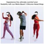 HASALASO Silicone Active Head Strap Compatiable for Meta Quest 3 Pillow Oculus Accessories Comfortable Durable Enhanced Experience for VR Fitness PC Virtual Reality
