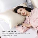 Bedsure Satin Pillowcase for Hair - Beige Satin Pillow Cases Standard Size with Zipper 2 Pack, Similar to Silk Pillow Cases for Skin, Silky & Soft, Gifts for Women Men, 20x26 Inches