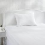 Amazon Basics Standard Pillowcase with Zipper, 100% Cotton Hypoallergenic, Pillow Protector, White (27 x 21 Inches), Pillows Not Included