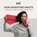 trtl Pillow - Scientifically Proven Super Soft Neck Support Travel Pillow - Machine Washable - Coral