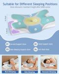 Tujami Cervical Neck Pillow for Neck Shoulder Pain Relief, Soft Contour Side Sleeper Pillow of 2 Heights, Odorless Cooling Memory Foam Orthopedic Bed Pillow for Back Stomach Sleeper