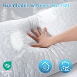 QUTOOL Cooling Pillows for Sleeping 2 Pack, Shredded Memory Foam Bed Pillows Queen Size Set of 2, Cool Gel Pillow for Hot Sleepers Adjustable Firm Pillow for Side, Back and Stomach Sleepers Supportive