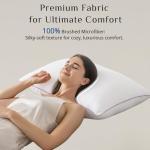 JOLLYVOGUE Pillows Queen Size Set of 2, Medium Supportive Bed Pillows with Super Soft Down Alternative Fill, Luxury Fluffy Hotel Quality for Side, Back, and Stomach Sleepers