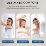 JOLLYVOGUE Pillows Queen Size Set of 2, Medium Supportive Bed Pillows with Super Soft Down Alternative Fill, Luxury Fluffy Hotel Quality for Side, Back, and Stomach Sleepers