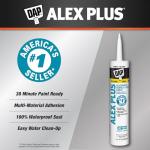 DAP INC 18152 10.1oz White Alex Plus Acrylic Latex Caulk with Silicone