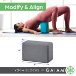 Gaiam Yoga Block - Supportive Latex-Free Eva Foam - Soft Non-Slip Surface with Beveled Edges for Yoga, Pilates, Meditation - Yoga Accessories for Stability, Balance, Deepen Stretches