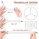 Bozenu Bed Sheet Straps, Upgrade Fitted Bed Sheet Holders for Corners, Non Slip Sheet Clips White 4Pcs