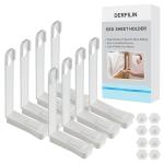 DERFILIN 8PCS Bed Sheet Holder Clips, Lock Fitted Sheet Holder, Fits Mattresses >15 cm (6"), Bed Accessories Keep Sheets Firm & Tight, Non-Slip, Tight-Grip Design, Easy to Install & Remove