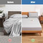 Antetek Lock Sheet Holders – Fitted Sheet Clips & Corner Locks to Keep Sheets in Place, Bed Accessories for King/Queen Beds – Sheet Organizer & Duvet Clips (White)