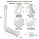 DERFILIN 8PCS Bed Sheet Holder Clips, Lock Fitted Sheet Holder, Fits Mattresses >15 cm (6"), Bed Accessories Keep Sheets Firm & Tight, Non-Slip, Tight-Grip Design, Easy to Install & Remove