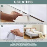 DERFILIN 8PCS Bed Sheet Holder Clips, Lock Fitted Sheet Holder, Fits Mattresses >15 cm (6"), Bed Accessories Keep Sheets Firm & Tight, Non-Slip, Tight-Grip Design, Easy to Install & Remove