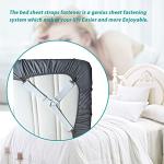 RayTour Bed Sheet Holder Straps Fitted Sheet Keepers Bedsheet Holders Fasteners - Elastic Adjustable Bedsheet Holders for a Wrinkle Bed Sheet