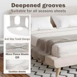 4 Pack Lock Sheet Holders, Bed Sheet Holder, Secure Bed Sheets Firmly in Place, Heavy Duty Panel Holder, Easy One-Time Installation (White)