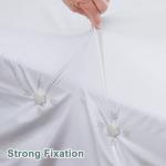 DERFILIN 8PCS Bed Sheet Holder Clips, Lock Fitted Sheet Holder, Fits Mattresses >15 cm (6"), Bed Accessories Keep Sheets Firm & Tight, Non-Slip, Tight-Grip Design, Easy to Install & Remove