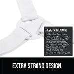 GORILLA GRIP Patent Pending Bed Sheet Holders, Adjustable Elastic Fasteners with Metal Clips, Keep in Place Fitted Bedding Straps, Firm Tight Suspenders for Mattress, US Designed, 4 Pack White