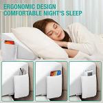 Vekkia King Bed Wedge Pillow for Headboard Gap/Bed Gap Filler/Mattress Wedge to Fill 0-6" Gap Between Headboard and Mattress (White 76"x10"x6")
