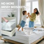 4 Pack Lock Sheet Holders, Bed Sheet Holder, Secure Bed Sheets Firmly in Place, Heavy Duty Panel Holder, Easy One-Time Installation (White)