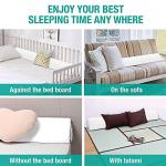 Vekkia King Bed Wedge Pillow for Headboard Gap/Bed Gap Filler/Mattress Wedge to Fill 0-6" Gap Between Headboard and Mattress (White 76"x10"x6")