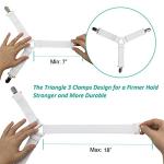 RayTour Bed Sheet Holder Straps Fitted Sheet Keepers Bedsheet Holders Fasteners - Elastic Adjustable Bedsheet Holders for a Wrinkle Bed Sheet