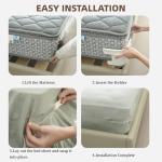4 Pack Lock Sheet Holders, Bed Sheet Holder, Secure Bed Sheets Firmly in Place, Heavy Duty Panel Holder, Easy One-Time Installation (White)