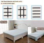 QoeCycth Adjustable Bed Sheet Straps Clips, Elastic Mattress Sheet Fasteners Holder and Suspenders, Grippers to Hold Sheet, Mattress, Sofa, Couch, Table Cloth, Ironing Board Cover, 8Pcs, Black