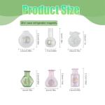 6pcs Mini Vase Magnets for Fridge,Cute Magnetic Plant Pot Vases Tiny for Refrigerator,Funny 3D Creative Accessories,Small Decoration for Kitchen Office. (6)