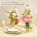 DYMFADFB 12pcs Glass Cylinder Vases for Centerpieces - 6 Inch Tall Flower Vase for Wedding Decorations, Clear Glass Flower Vases Floating Candle Holder for Table Centerpiece Wedding Home Décor