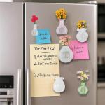 6pcs Mini Vase Magnets for Fridge,Cute Magnetic Plant Pot Vases Tiny for Refrigerator,Funny 3D Creative Accessories,Small Decoration for Kitchen Office. (6)