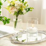 DYMFADFB 12pcs Glass Cylinder Vases for Centerpieces - 6 Inch Tall Flower Vase for Wedding Decorations, Clear Glass Flower Vases Floating Candle Holder for Table Centerpiece Wedding Home Décor
