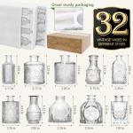 Aheroi 32 Pcs Bud Vase Set, Clear Vases for Centerpieces, Cute Glass Bud Vases Small Vases for Flowers, Mini Vase Flower Vase Set for Wedding Decorations, Room Office Table Decor