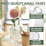 Aheroi 32 Pcs Bud Vase Set, Clear Vases for Centerpieces, Cute Glass Bud Vases Small Vases for Flowers, Mini Vase Flower Vase Set for Wedding Decorations, Room Office Table Decor