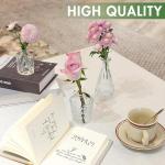 Aheroi 32 Pcs Bud Vase Set, Clear Vases for Centerpieces, Cute Glass Bud Vases Small Vases for Flowers, Mini Vase Flower Vase Set for Wedding Decorations, Room Office Table Decor