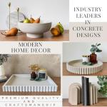 OAKOA Concrete Decorative Tray for Coffee Table Tray Decor - Ottoman Tray for Living Room - Bandejas Decorativas - Table Trays Decorative - Coffee Table Centerpiece