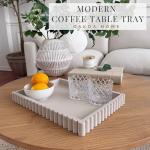 OAKOA Concrete Decorative Tray for Coffee Table Tray Decor - Ottoman Tray for Living Room - Bandejas Decorativas - Table Trays Decorative - Coffee Table Centerpiece