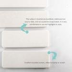 NiuYichee 2 Pcs Water Absorbing Stone Trays, Kitchen/Bathroom Sink Soap Dish, Diatomite Tray Used for Hand Soap & Cosmetic Bottles in The Modern Home, 3.15" W x 8.7" L, White